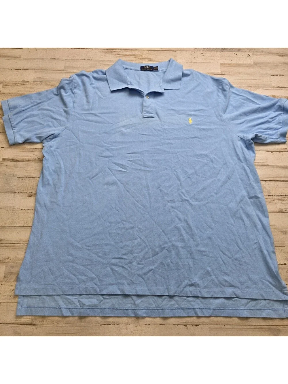 Polo Ralph Lauren S/S Shirt 4XLT Tall Blue Cotton Pony Logo Golf Preppy Casual